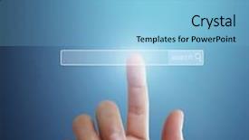  Presentation with social engineering - PPT theme with human connections - male touching virtual icon background and a  colored foreground