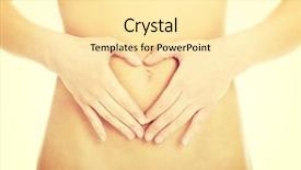  Presentation with slim belly - Slide set enhanced with human digestion - naked healthy slim beautiful belly background and a blonde colored foreground