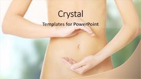  Presentation with slim belly - Presentation consisting of human digestion - naked healthy slim beautiful belly background and a  colored foreground
