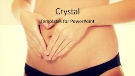  Presentation with heart in hands - Presentation consisting of human digestion - woman make heart with hands background and a  colored foreground