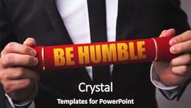  Presentation with dignity - Theme having human dignity - be humble background and a black colored foreground