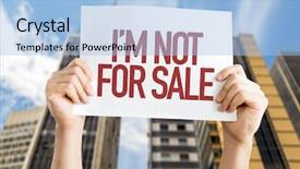  Presentation with urban - Audience pleasing presentation consisting of human dignity - im not for sale placard backdrop and a light blue colored foreground