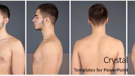  Presentation with grey - Beautiful theme featuring human dignity - snapshot of model handsome man backdrop and a  colored foreground