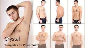  Presentation with certificate model - Beautiful theme featuring human dignity - snapshot of model handsome man backdrop and a  colored foreground