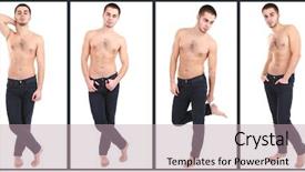  Presentation with rustic purple snapshots - Presentation design with human dignity - snapshots of model handsome man background and a  colored foreground