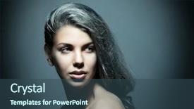  Presentation with gamma cyclodextrin - PPT theme with human ear - blue gamma portrait of young background and a ocean colored foreground