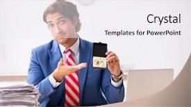  Presentation with hearing aid - Slides with human ear presentations - deaf employee using hearing aid background and a white colored foreground