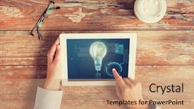  Presentation with pollution - Colorful PPT theme enhanced with point pollution - close up of hands backdrop and a coral colored foreground