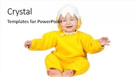 Presentation with baby girl - Audience pleasing presentation theme consisting of human egg shell - adorable baby girl with chicken backdrop and a  colored foreground