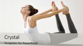  Presentation with health - Colorful PPT layouts enhanced with human emotion - health concept young attractive woman backdrop and a light gray colored foreground