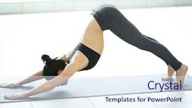  Presentation with young hackers in the concept - Colorful presentation theme enhanced with human emotion - yoga concept young attractive woman backdrop and a sky blue colored foreground