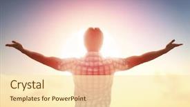  Presentation with human mind - Audience pleasing PPT theme consisting of human emotion feeling life perception backdrop and a cream colored foreground