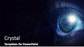  Presentation with human eye - Slide set enhanced with human-eye-and-space-elements background and a black colored foreground