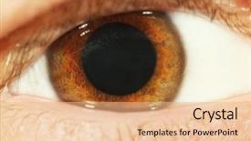  Presentation with eye medical - Cool new slides with human eye close-up backdrop and a  colored foreground