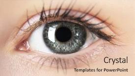  Presentation with human eye - Colorful theme enhanced with human eye close-up backdrop and a lemonade colored foreground