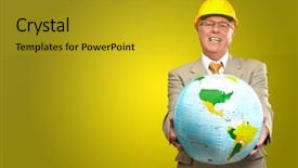  Presentation with free rasta coloured - Beautiful slides featuring human eye colourful world - male architect holding globe backdrop and a gold colored foreground