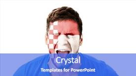  Presentation with happy sad face man - PPT theme having human eye colourful world - screaming man with croatia flag background and a  colored foreground