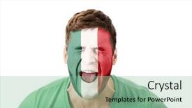  Presentation with mexico flag - Amazing presentation theme having human eye colourful world - screaming man with mexico flag backdrop and a seafoam green colored foreground