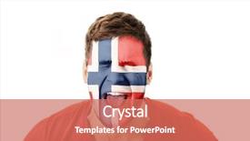  Presentation with mongolian flag - Presentation design featuring human eye colourful world - screaming man with norway flag background and a  colored foreground
