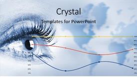  Presentation with human eye - PPT theme featuring human eye looking the copyspace background and a light blue colored foreground