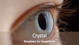  Presentation with human eye - Cool new PPT layouts with human eye macro shooting backdrop and a violet colored foreground