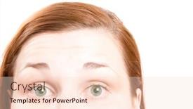  Presentation with human eye - Colorful slide deck enhanced with human-eye backdrop and a lemonade colored foreground