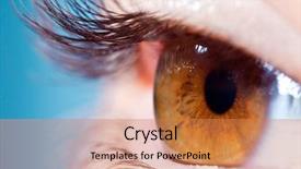  Presentation with eyelashes - Amazing slide deck having human eyelashes close up focus backdrop and a coral colored foreground