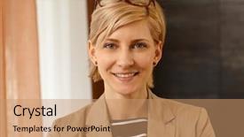  Presentation with human face - PPT theme featuring human face - closeup portrait of happy young background and a coral colored foreground