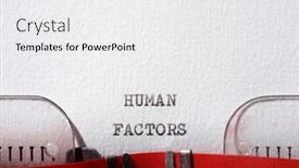  Presentation with factors - Presentation theme enhanced with human-factors-text-written background and a white colored foreground