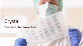  Presentation with dna sequence - Colorful theme enhanced with gene cloning - scientist analizing dna sequence backdrop and a sky blue colored foreground