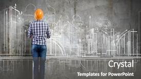  Presentation with growth human - PPT layouts having human growth development - image of man engineer background and a gray colored foreground