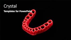  Presentation with dental implant - Theme enhanced with human-gums-without-teeth-model background and a black colored foreground