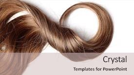  Presentation with human - Beautiful PPT theme featuring human hair on white background backdrop and a mint green colored foreground