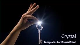  Presentation with gold start - Slide deck featuring human hand catching gold background and a wine colored foreground