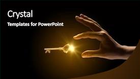  Presentation with golden - Cool new presentation with human hand catching golden key backdrop and a black colored foreground