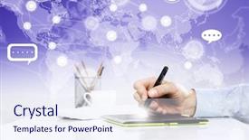  Presentation with strategy plan - Audience pleasing slide set consisting of human hand drawing business strategy backdrop and a  colored foreground