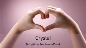  Presentation with human colon anatomy 3d - Audience pleasing PPT theme consisting of human hand forming a love backdrop and a coral colored foreground