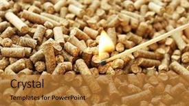  Presentation with hand holding pencil - Slide set enhanced with holding burning match on solid background and a gold colored foreground