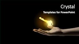  Presentation with gold start - Amazing slides having human hand holding gold backdrop and a black colored foreground