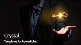  Presentation with human - Presentation enhanced with human hand holding golden background and a black colored foreground