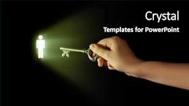  Presentation with key - PPT layouts having human hand holding key background and a black colored foreground