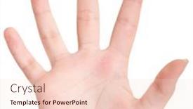  Presentation with human - Audience pleasing PPT layouts consisting of human-hand-isolated-on-white backdrop and a lemonade colored foreground