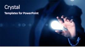  Presentation with invention - Audience pleasing slide set consisting of human hand presenting light bulb backdrop and a  colored foreground