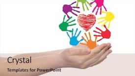  Presentation with child friendship - Colorful presentation theme enhanced with  backdrop and a  colored foreground