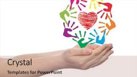  Presentation with child safety - PPT layouts with conceptual red heart symbol background and a coral colored foreground