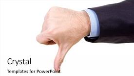  Presentation with human value youth - Cool new presentation with human hand showing thumb down backdrop and a white colored foreground