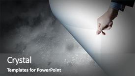  Presentation with turning page - Amazing theme having human hand turning white blank backdrop and a  colored foreground
