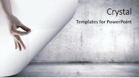  Presentation with turning page - Presentation theme consisting of human hand turning white blank background and a  colored foreground