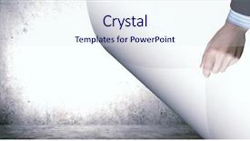  Presentation with turning page - Slide deck consisting of human hand turning white blank background and a  colored foreground