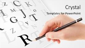  Presentation with white letters - Beautiful slide deck featuring human hand writing various letters on white plain paper backdrop and a white colored foreground